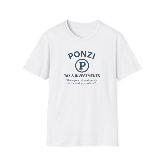 Unisex Ponzi Tax and Investments Tee